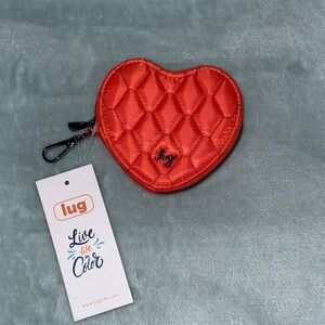 Lug Quilted Orange Heart Pouch